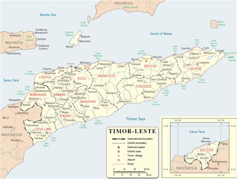Conheça os mapas da grécia: Timor-Leste East Timor Map - TravelQuaz.Com