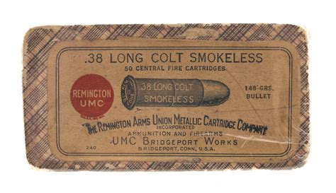 38 Long Colt Smokeless Umc Vintage Ammo Am554