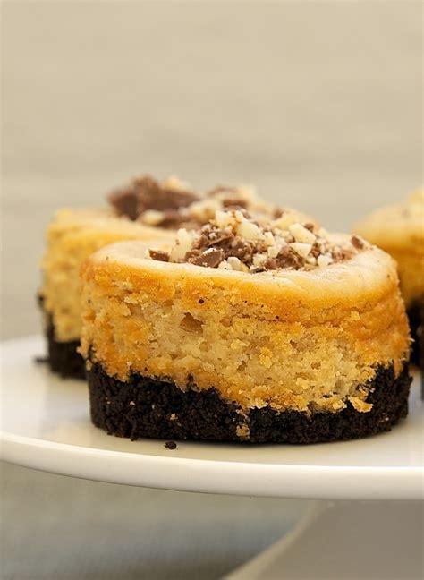 Peanut Butter Mini Cheesecakes With Chocolate Crust Bake Or Break