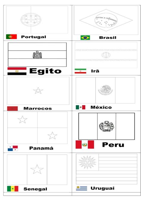 HISTÓRIA E GEOGRAFIA TÔ POR DENTRO Atividades com as bandeiras dos países participantes da