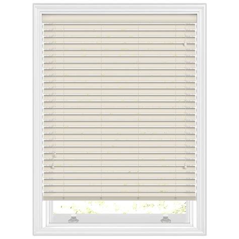 50mm Cream Faux Wood Blinds Waterproof And Made To Measure