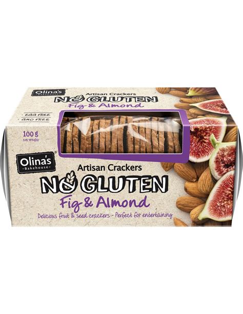 Olina S Gluten Free Fig Almond Crackers 100g Ally S Basket Di