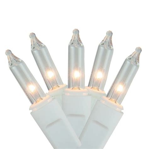 Set Of 100 Clear White Mini Twinkling Icicle Christmas Lights White