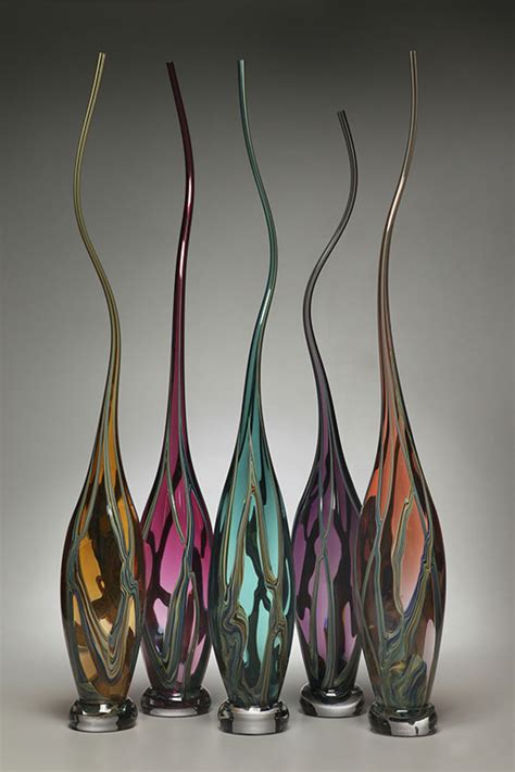 Curvasi By Victor Chiarizia Tall Glass Sculptures Art Leaders Gallery And Custom Framing