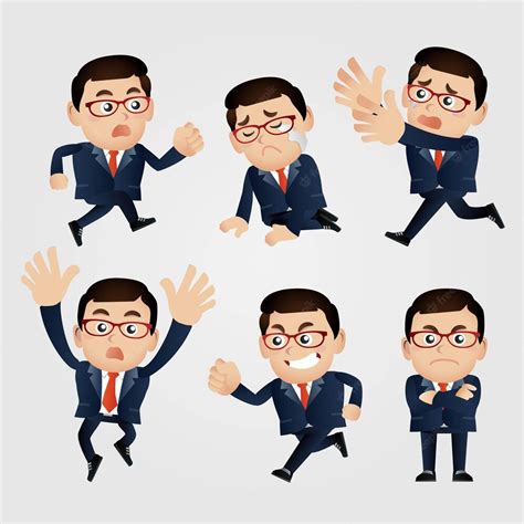 Premium Vector Businessman Set