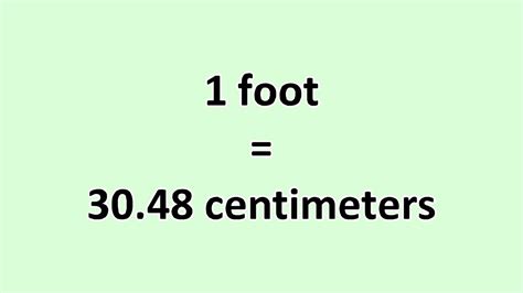 Convert Foot To Centimeter Excelnotes