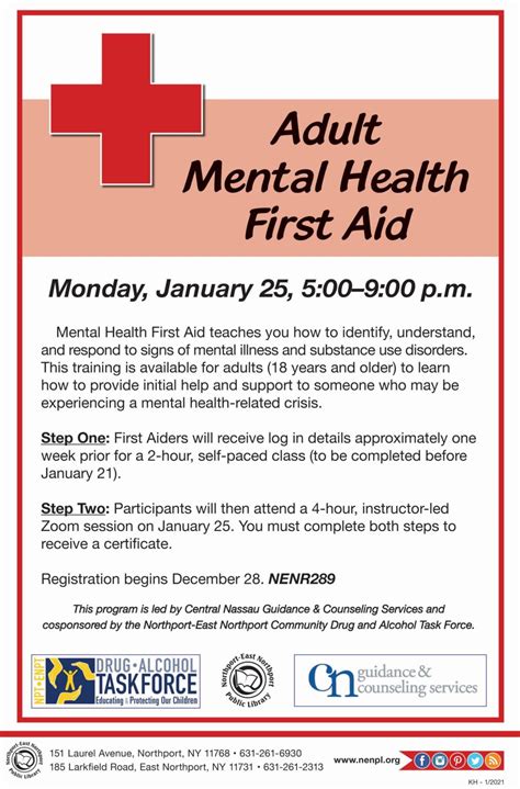 Adult Mental Health First Aid Northport East Northport Community Drug