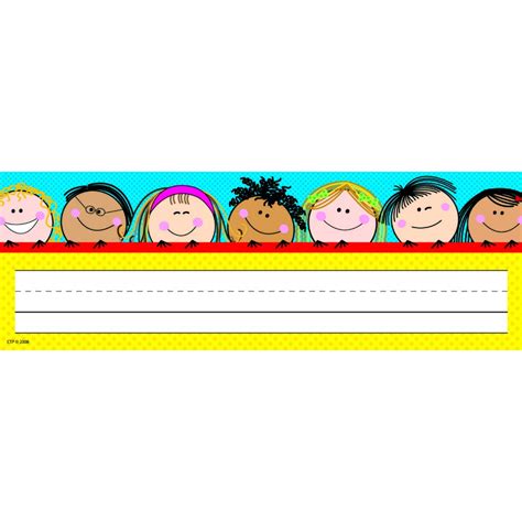Creative Teaching Press Smiling Stick Kids Name Plates