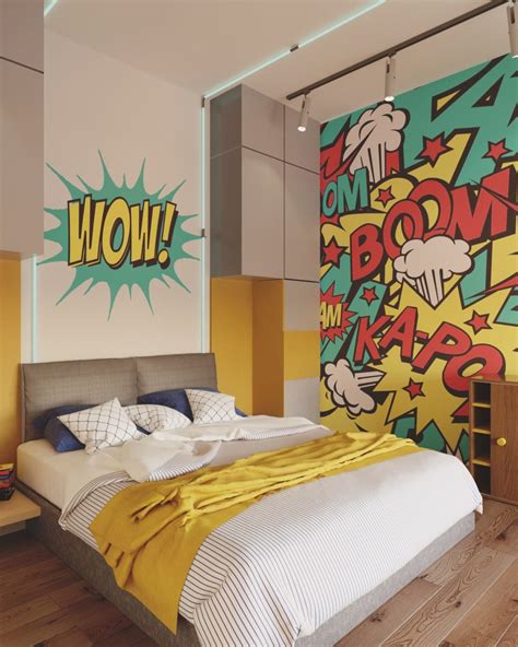 Comic Book Themed Bedroom Interior Design Ideas