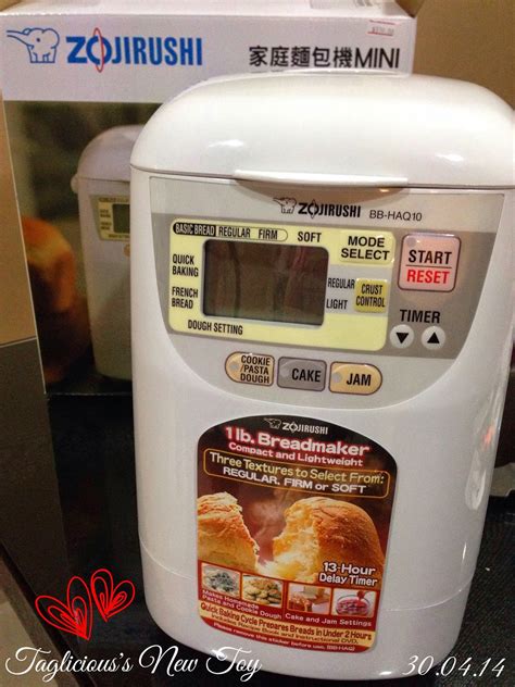 Zojirushi bread makers come with preset programs for specific recipes. TAGlicious: A new toy from my dear - Zojirushi (Model - BB ...