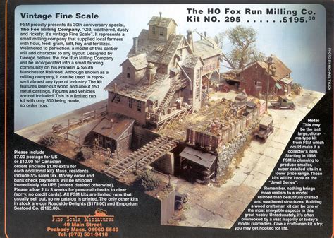 8 years ago8 years ago. FSM Kits .com formerly known as Fine Scale Miniatures .com