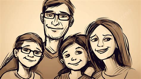 Sketsa Keluarga Yang Sangat Bahagia Gambar Gambar Kartun Latar
