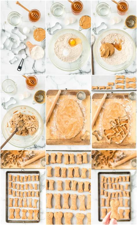step by step photos how to make homemade dog treats in 2020 | Dog