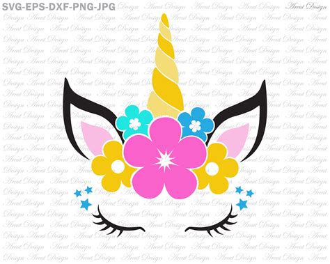 Floral Unicorn Svg 894 File Include Svg Png Eps Dxf Free Svg Animation