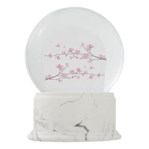 Cherry Blossom Transparent Snow Globe