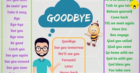 Alternative Ways To Say Goodbye In English Eslbuzz Learning English