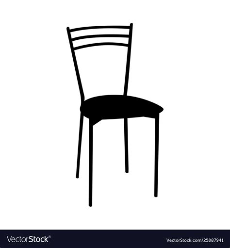Chair Silhouette Royalty Free Vector Image Vectorstock