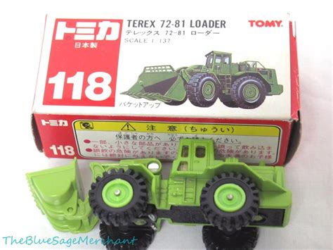 New Tomy Tomica 118 Terex 72 81 Front Loader Made In Japan Box Nib