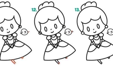 How To Draw Cute Baby Chibi Cinderella Easy Step By Step Drawing