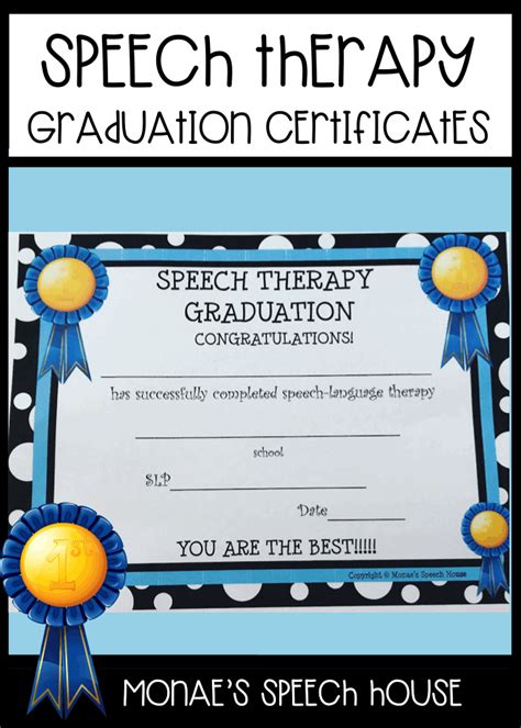 Speech Therapy Graduation And Progress Certificates Parents Speech