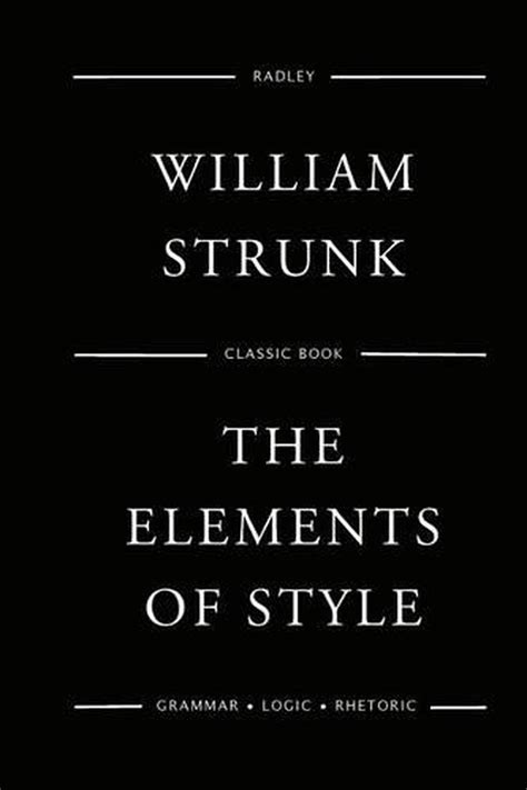 The Elements Of Style By William Strunk English Paperback Book Free