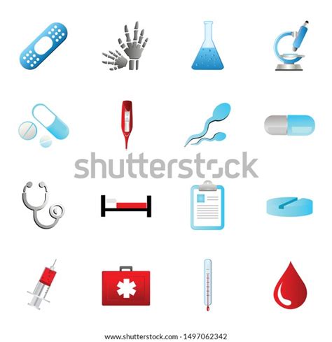 Medical Symbol Emoji Sticker Vector Medical Stock Vector Royalty Free