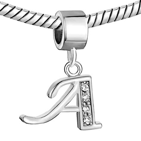 2021 Crystal Rhinestone Initial Alphabet Letter From A H Letters Dangle