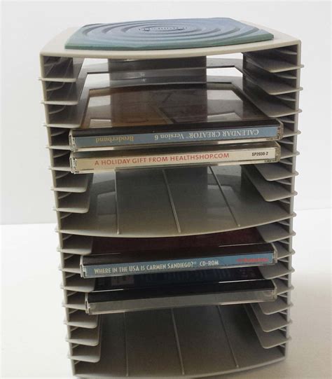 Stackable Cd Storage Tower Holds 16 Cddvdblue Ray Disks Kensington