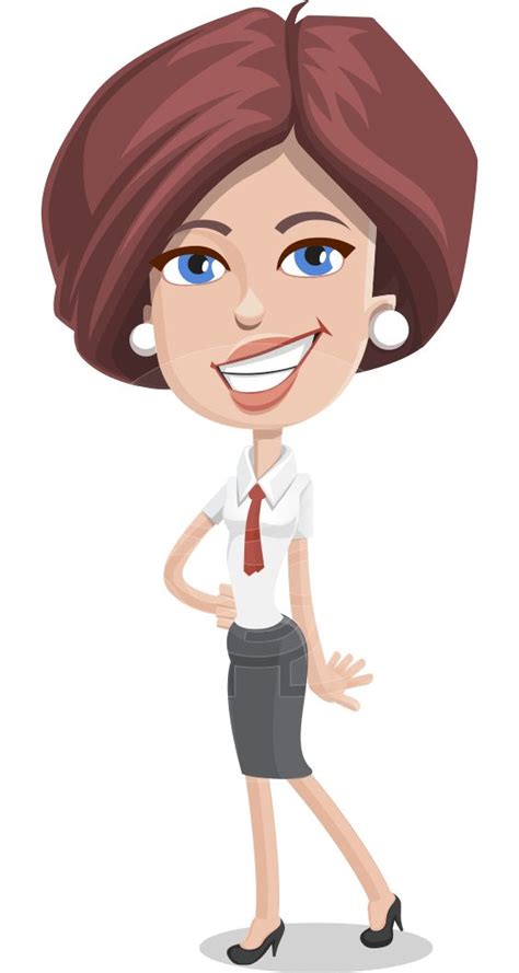 Businesswoman With Skirt Cartoon Vector Character Graphicmama