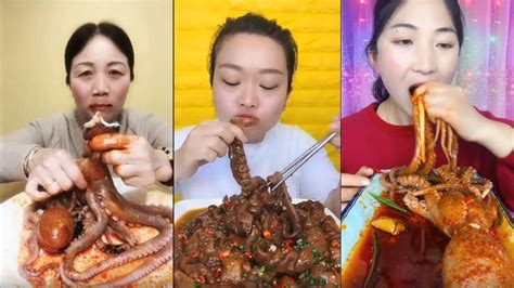 OCTOPUS CHALLENGEINSANE CHINA MUKBANG ASMR OCTOPUS EATING SHOW NO 35