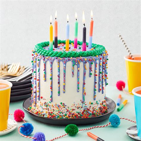 Sift together the flour, baking powder and salt. Bright and Bold Birthday Cake | Wilton