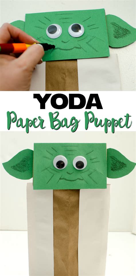 Yoda Paper Bag Puppet A Grande Life