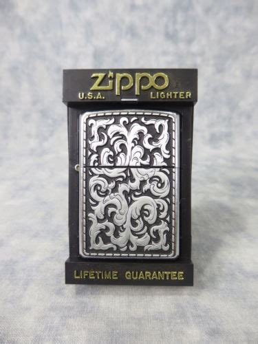 Marlboro Storming Antique Scroll Emblem Street Chrome Lighter Zippo Nib Antique Price