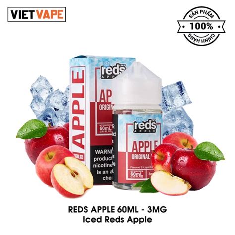 red apple original iced freebase 60ml tinh dầu vape mỹ chính hãng