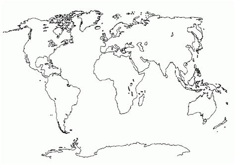 Kontinente Weltkarte Umrisse Zum Ausschneiden Familie Meine Landkarte