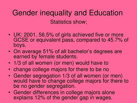 Ppt Gender Inequality And Education Powerpoint Presentation Free Download Id1922564