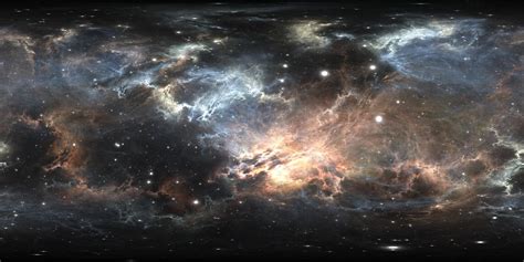 360 Degree Space Nebula Panorama Equirectangular Projection