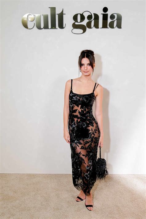 Emily Ratajkowski Paired Her Ultra Sheer Lbd With Matching Lingerie