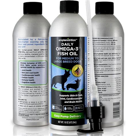 Omega 3 Fish Oil For Dogs And Cats Highest Purity Liquid