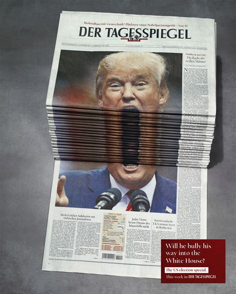 Der Tagesspiegel Print Advert By Scholz & Friends: Trump | Ads of the ...