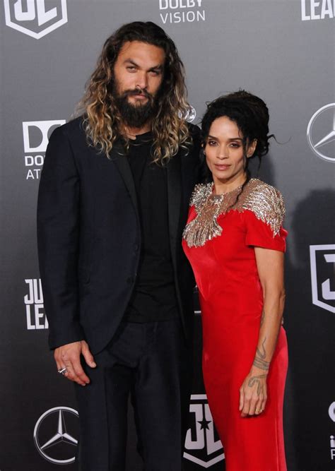 Sun and stars, to the moon and back kind of epic. Jason Momoa and Lisa Bonet at Justice League Premiere 2017 ...