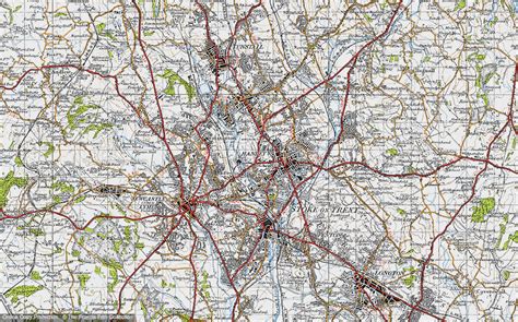Historic Ordnance Survey Map Of Stoke On Trent 1946