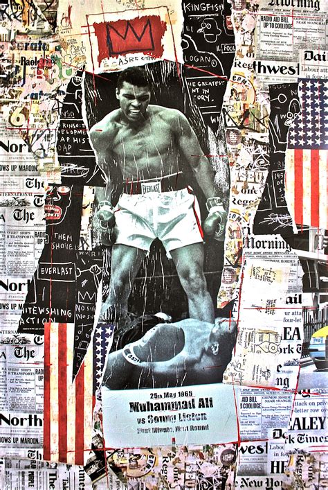 Mohamed Ali, Basquiat, Street Art, Pop Art, Collage, Jeff Callec | Pop