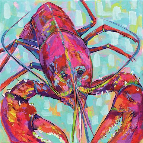 Lilly Lobster Iii Painting By Jeanette Vertentes Fine Art America