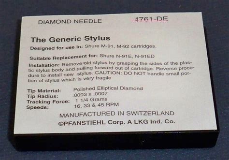 Turntable Stylus Needle For Shure Hi Track N N N M E M E M E