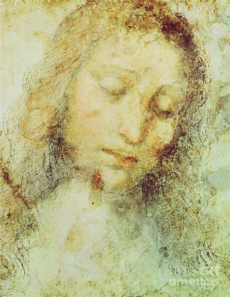 Head Of Christ Painting By Leonardo Da Vinci