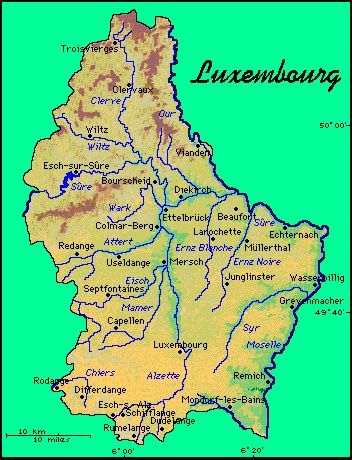 Located on the southwest side of the. Luxembourg Map