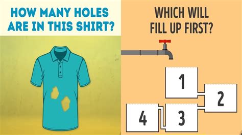 Which Will Fill Up First How Many Holes Are In This Shirt Math Iq