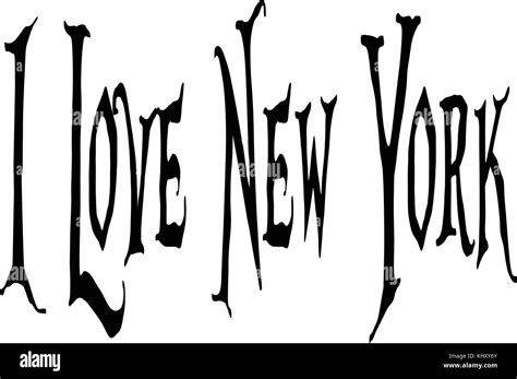 I Love New York Text Sign Isolated On White Background Stock Vector