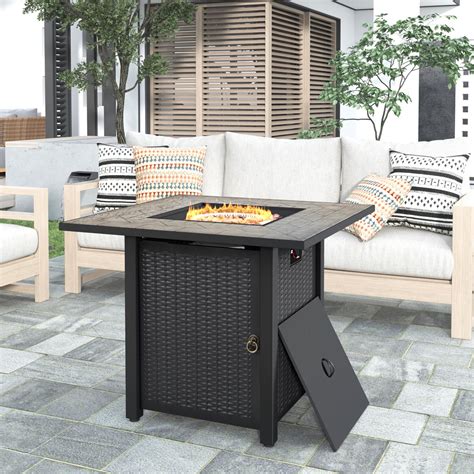 Outdoor Propane Gas Fire Pit Table Clearance